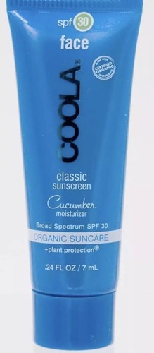 2 Coola Classic Face Sunscreen Cucumber Moisturizer Organic Suncare SPF30 Travel