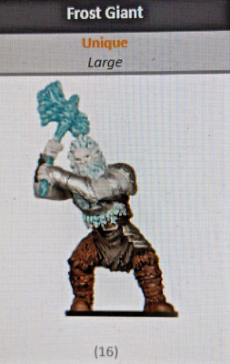 D&D miniatures Dangerous Delves #16 FROST GIANT w/stat card