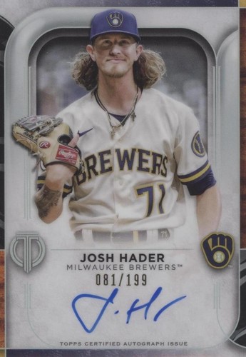 JOSH HADER 2022 TOPPS BASEBALL STARS AUTOGRAPH AUTO #22/99