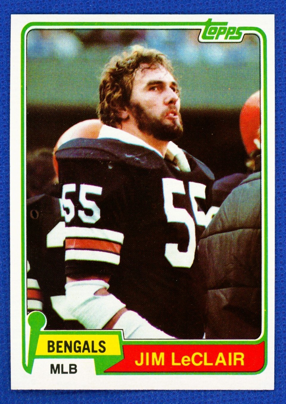 1981 Topps Football Set Break # 462 Jim LeClair Cincinatti