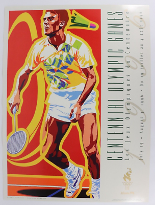 Vintage Official Atlanta 1996 Olympic Games Badminton 18x24 Event Poster |  eBay