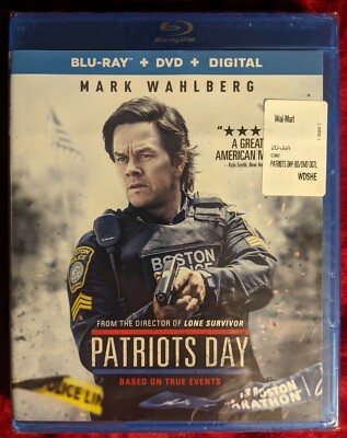 Patriots Day (Blu-ray, DVD, 2016) Mark Wahlberg - New Sealed