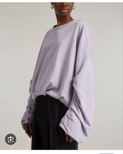 DRIES VAN NOTEN パープル スウェット Medium DRIES VAN NOTEN ドリスヴァンノッテン 国内正規品 クルーネック