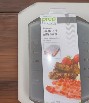 Progressive Prep Solutions Microwave Bacon Grill With Lid One Size Grey