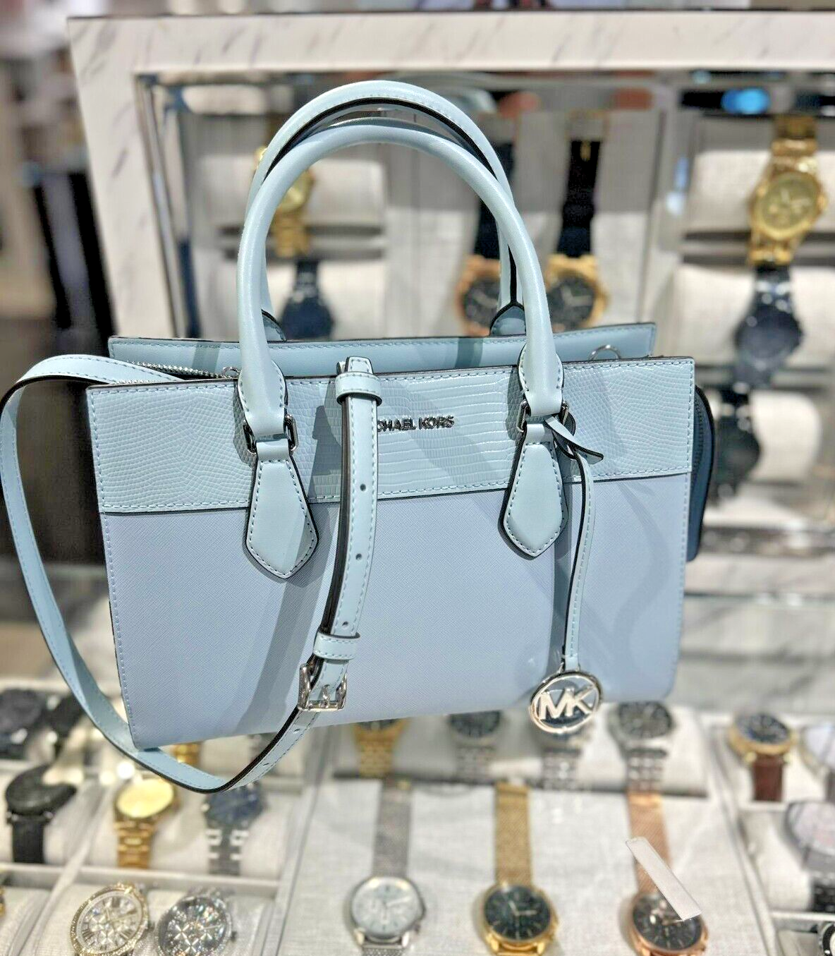 Michael Kors Sheila MD Non-Leather Vegan Satchel Xbody