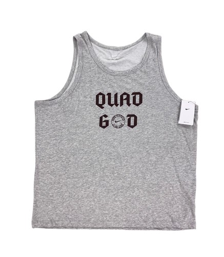 

НОВИНКА Nike Quad God Футболка без рукавов без рукавов для фитнеса и зала, мужская, серая, DR7579-063, Серый, Nike Dri-Fit