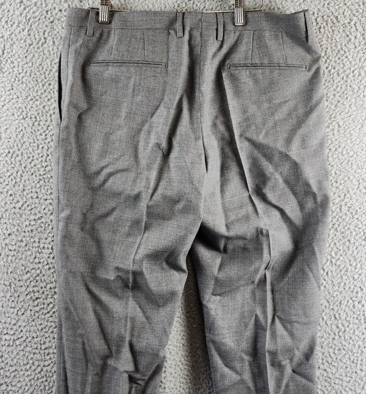 Boglioli Tapered Pants Men's Gray Side & Back Pockets Belt Loops Zipper Closure - Picture 4 of 16