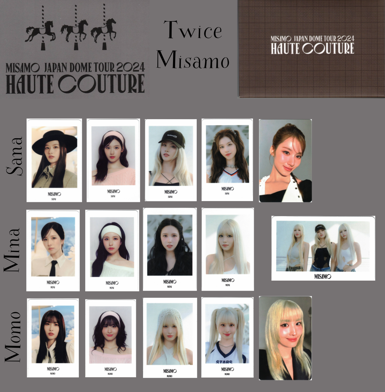Twice Misamo Japan Dome Tour 2024 Haute Couture Photocards Twice Misamo Japan Dome Tour 2024 Haute Couture Photocards