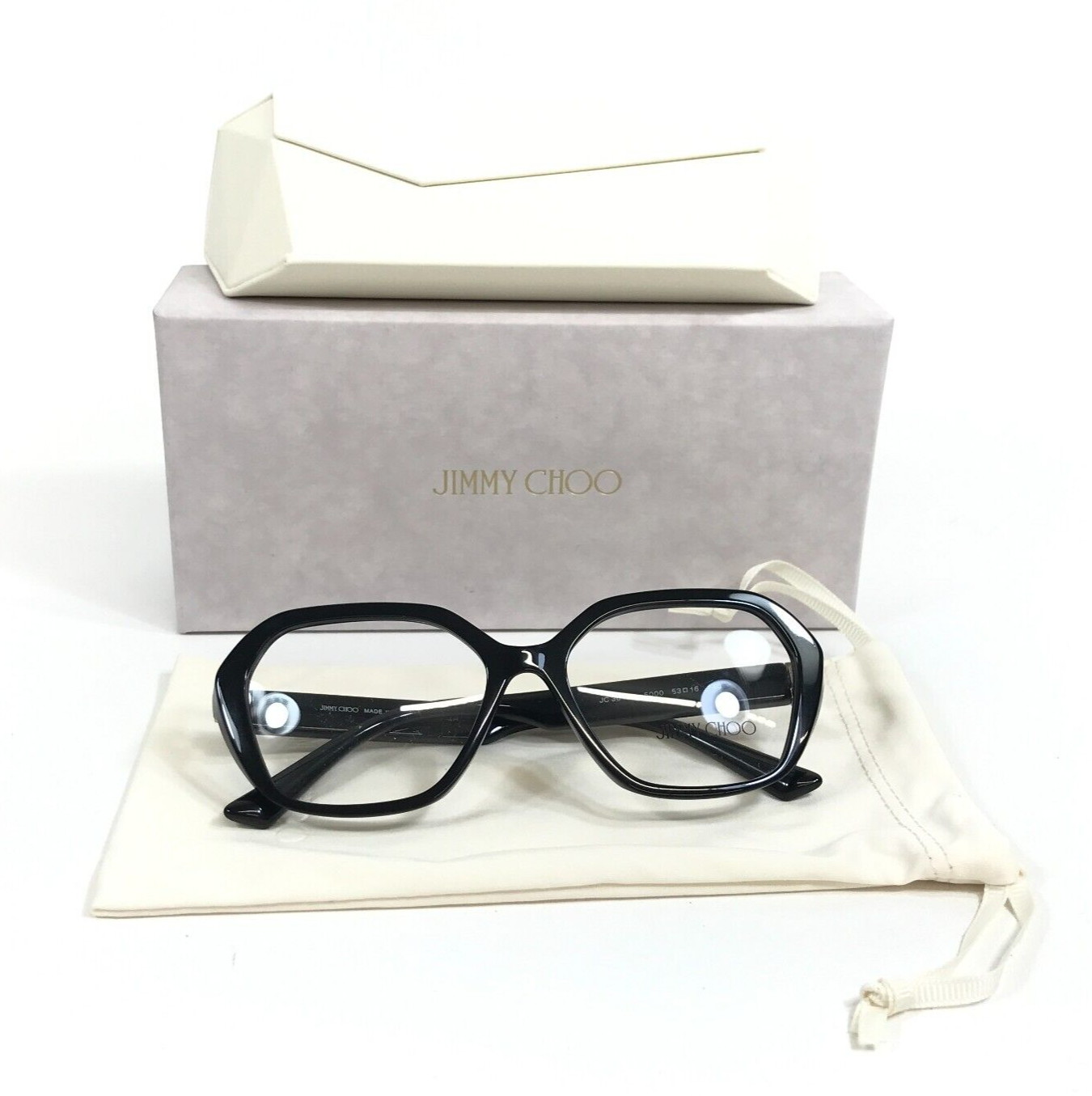 JIMMY CHOO スクエアフレムメカネ JC176 1Q9 Jimmy Choo JC176 Blue/Glitter Prescription Eyeglasses
