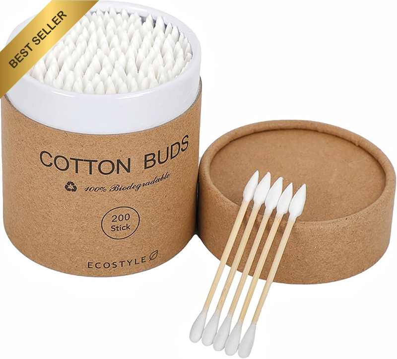 Cotton Swabs Double Tipped with Paper Sticks, 200 Count
