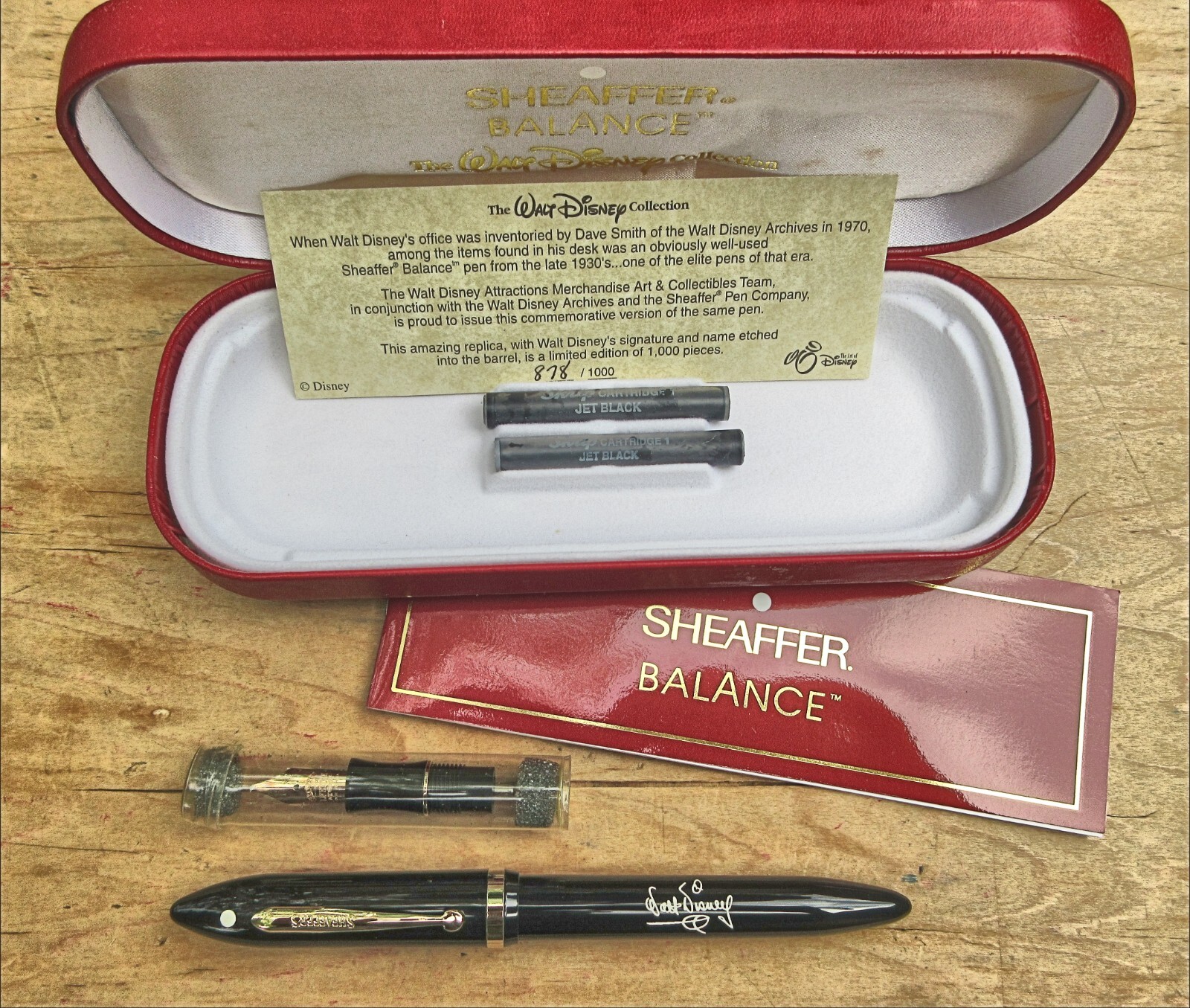 New Sheaffer Balance II Walt Disney LE 878/1000 Ftn Pen