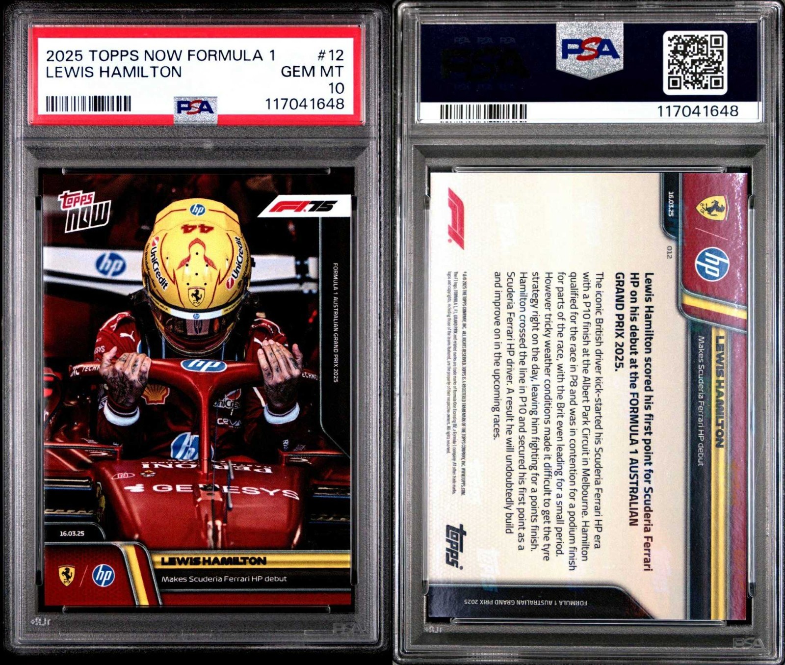 TOPPS F1 LEWIS HAMILTON ハミルトン 世界199枚限定 2024 TOPPS NOW Formula 1 F1 #66 LEWIS HAMILTON 20,000th lap