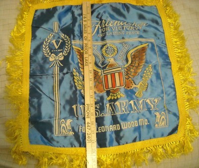U.S. ARMY PILLOW COVER CASE FORT LEONARD WOOD, MO To friendship for victory and