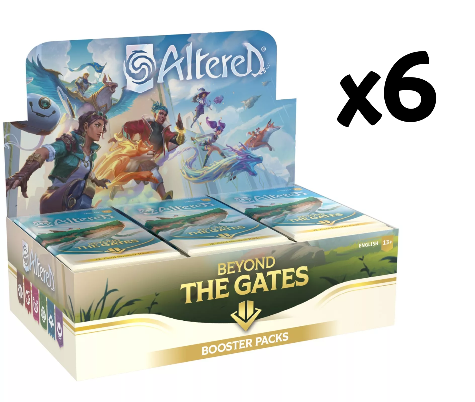 Измененный TCG: За воротами Запечатанный ящик с 6-кратными бустер-боксами - надежно упакован!