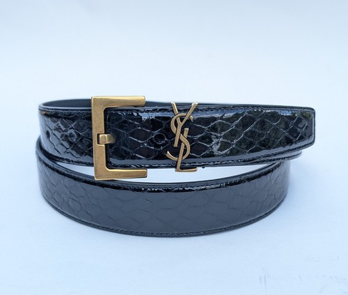 【SAINT LAURENT】Cassandra belt スムースレザー Cassandre Belt with square buckle in smooth leather | Saint