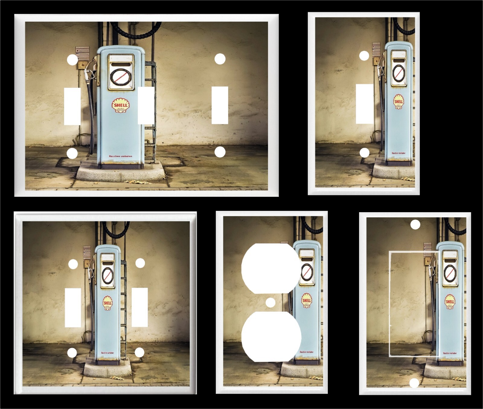 VINTAGE GAS GASOLINE PUMP #3 LIGHT SWITCH COVER PLATE U PICK