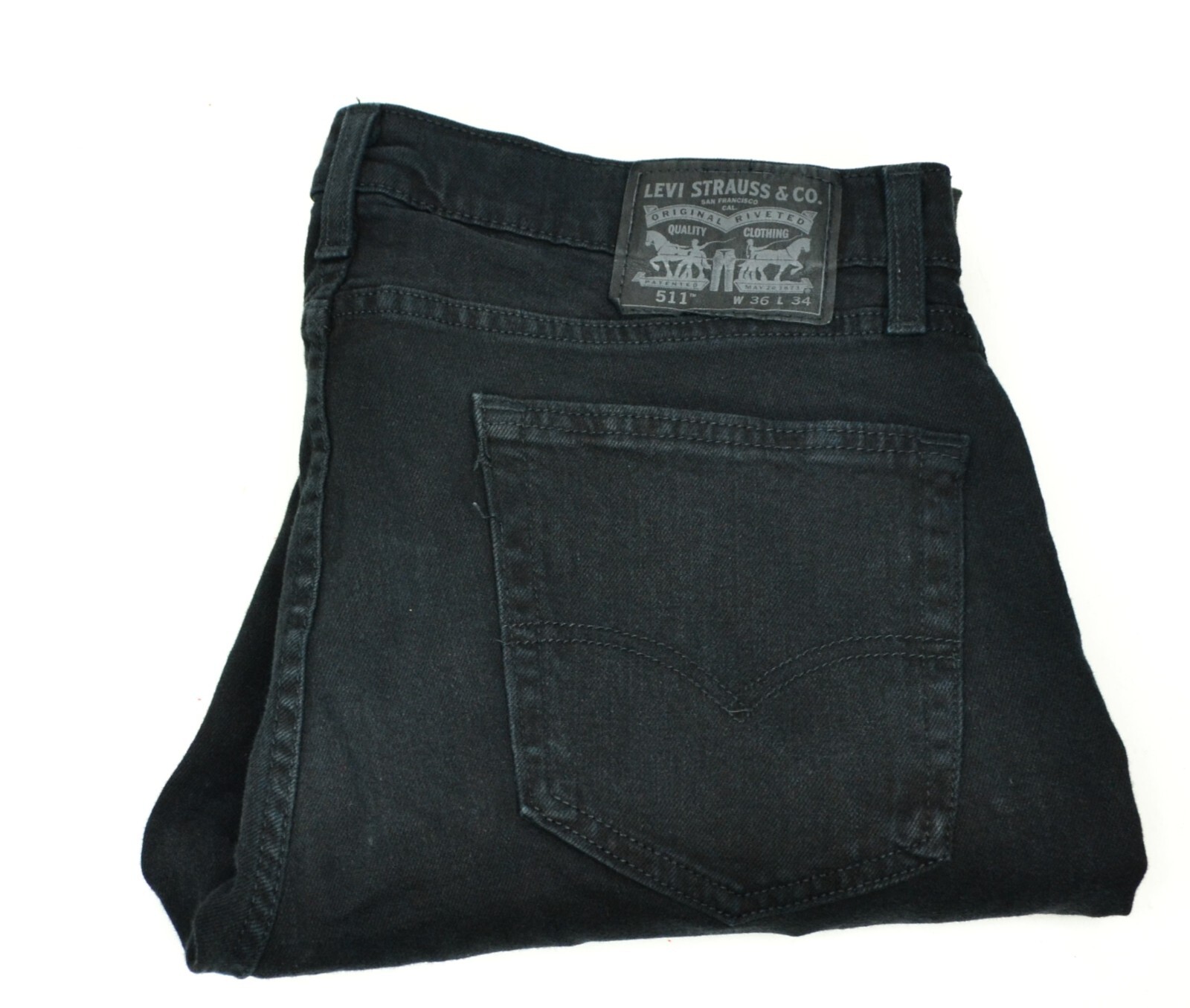Levi's 511 Men's Size W36 L34 Black Straight Fit Denim Jeans