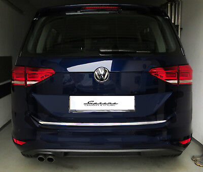 VW Touran 5T ab 2015 Chrom Zierleiste 3M Tuning Heckleiste Kantenschutz