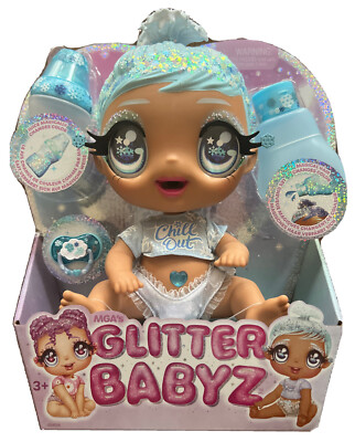 MGA'S Glitter BABYZ January Snowflake Baby Doll W/3 Magical Color Changes