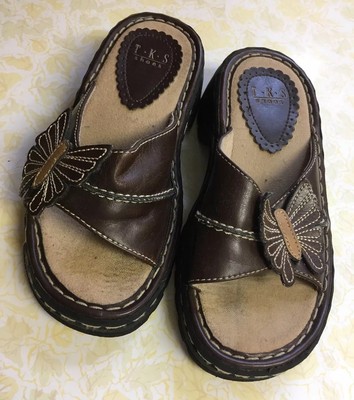girls leather sandals size 12
