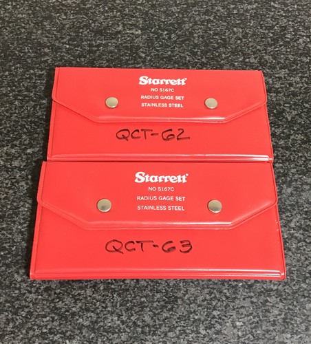 Lot Of 2 STARRETT Radius Gage Set Stainless Steel No. S167C Machinist Tools