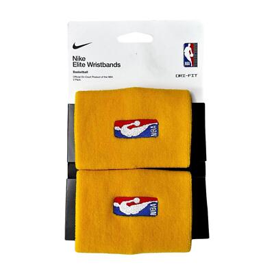 NWT Nike Elite Dri Fit Basketball Wristbands Gold Men's OS