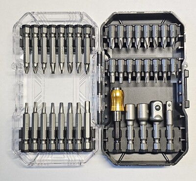 Triforce 37pc 1/4in Impact or Drill Bit SET With Quick Release Bit Holder