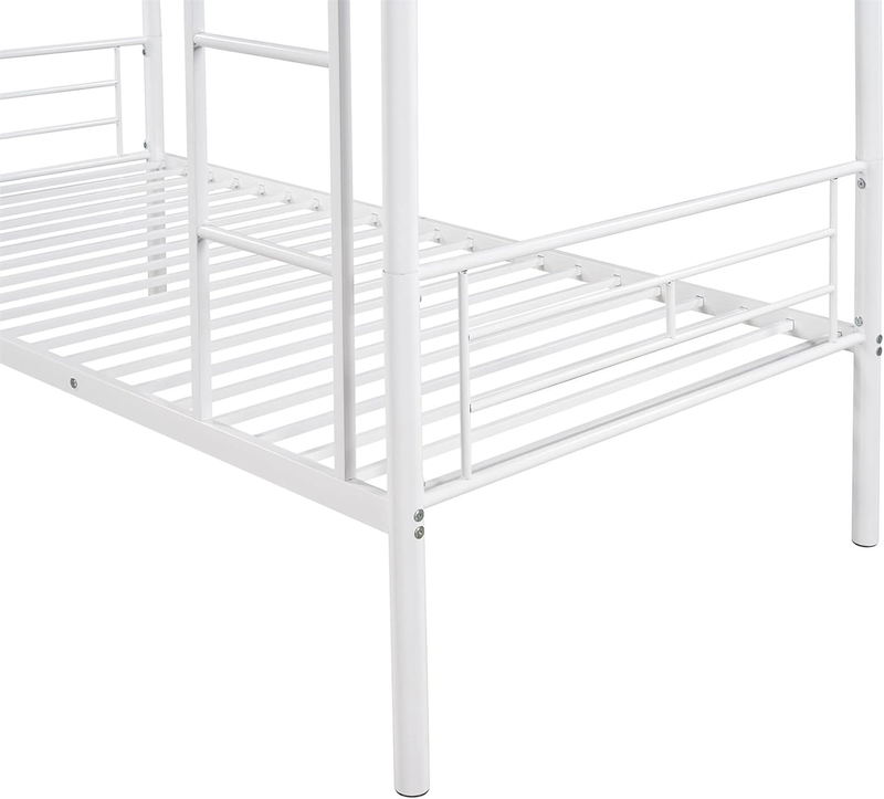 Metal Bunk Beds Twin over Twin Heavy-Duty Convertible Bunk Bed Frame Divided int