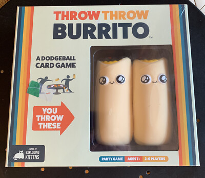 Throw Throw Burrito by Exploding Kittens A Dodgeball Card Game Friendly New