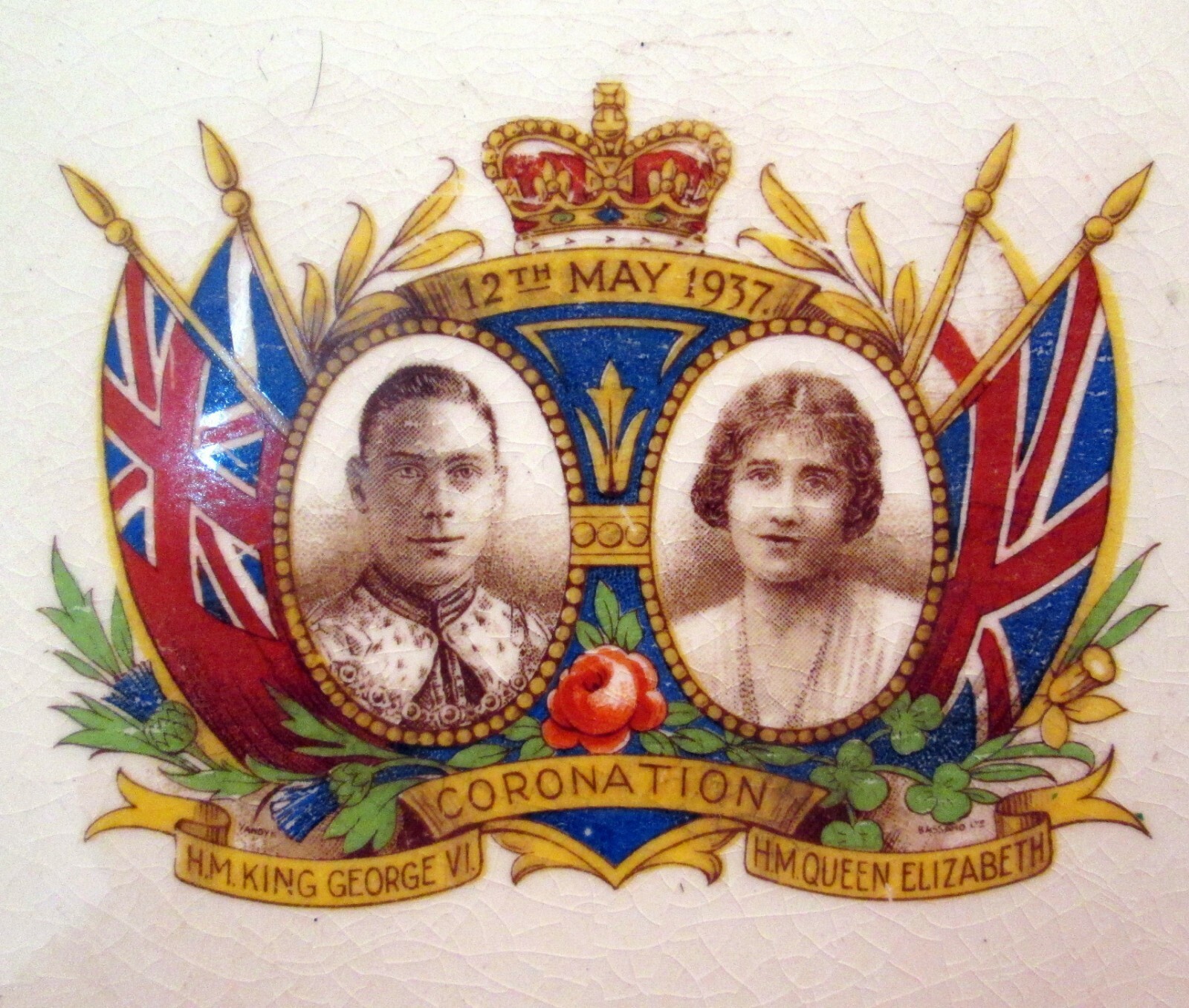 King George VI & Queen Elizabeth I 1937 Coronation Collector Plate msc15