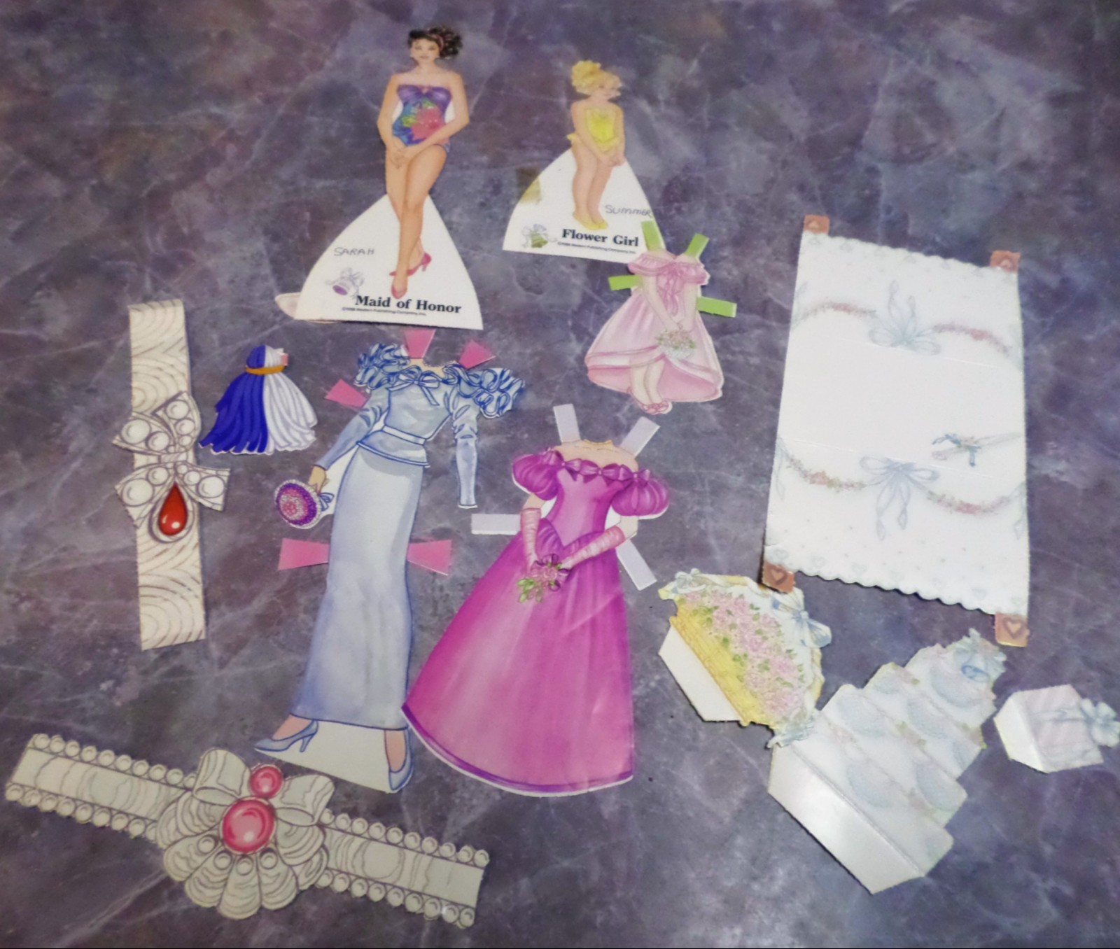 Lot Paper Dolls American Girl My Buddy Kid Sister Bride Groom Vintage 4 Sets