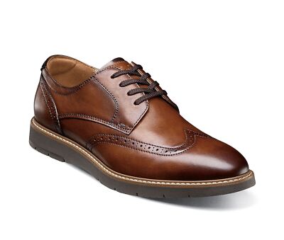 Мужские модельные туфли-оксфорды Florsheim Vibe из коньячной кожи на шнуровке