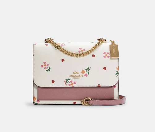Coach Klare Crossbody With Heart Petal Print C7596 NWT