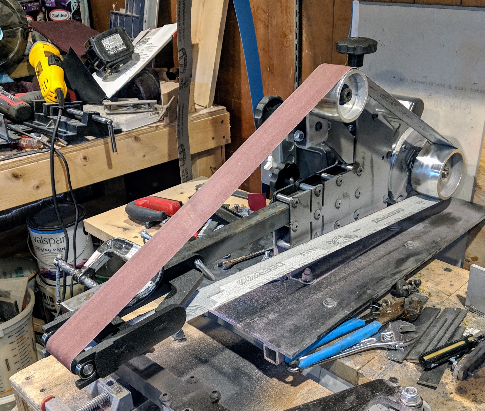 Belt Grinder 2x72 small wheel set & holder for knife grinders eBay