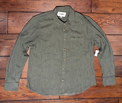 Corridor NY Men's Slub Twill Cotton & Flex Button-Up L/S Shirt Size Medium NWT