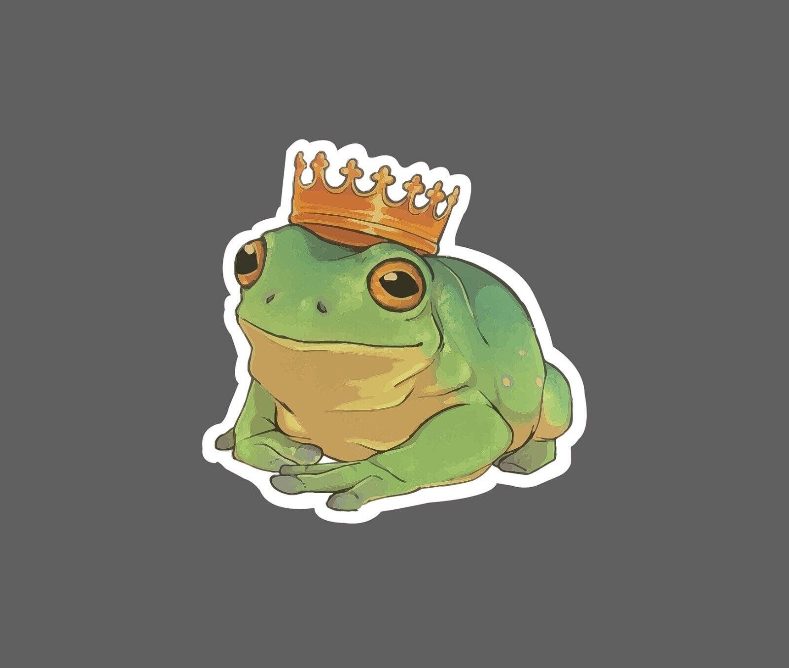 Frog Prince Sticker Crown Waterproof NEW - Buy Any 4 For Frog Prince Sticker Crown Waterproof NEW - Buy Any 4 For