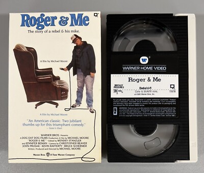 Roger and Me Betamax Tape Warner Home Video 1990 11978 Beta
