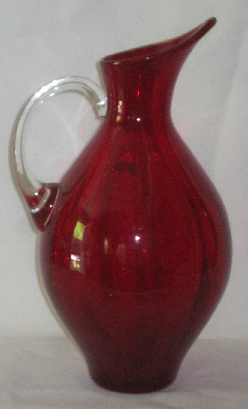 Gorgeous Vintage Red Pitcher by Viking 11