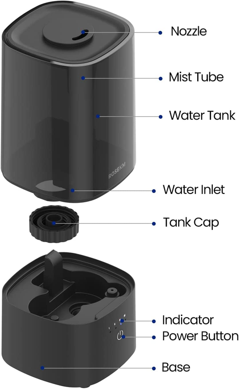 Humidifiers for Bedroom, Cool Mist Humidifier for Home Plant and Baby Nursery, Q