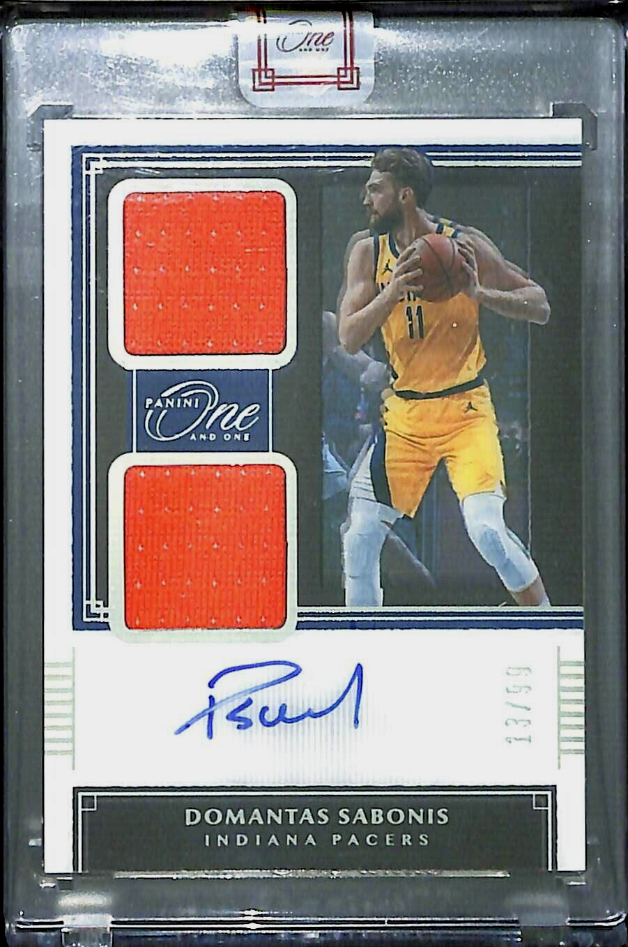 2020-21 Panini One And One Basketball Dual Relic Autograph 
