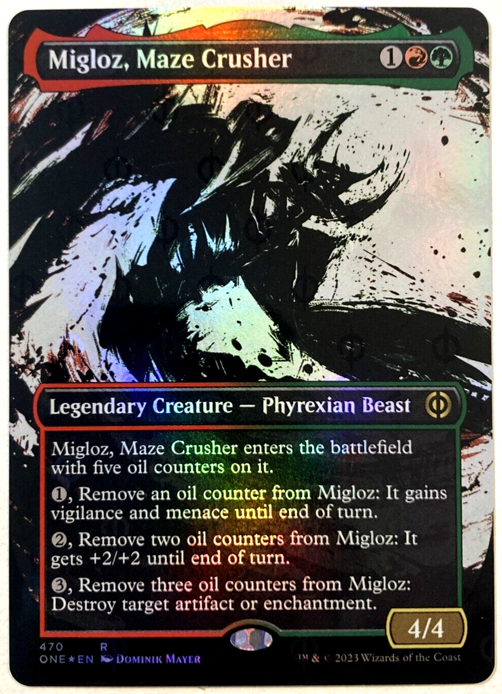 MTG Migloz, Maze Crusher STEP AND COMPLEAT FOIL Phyrexia All