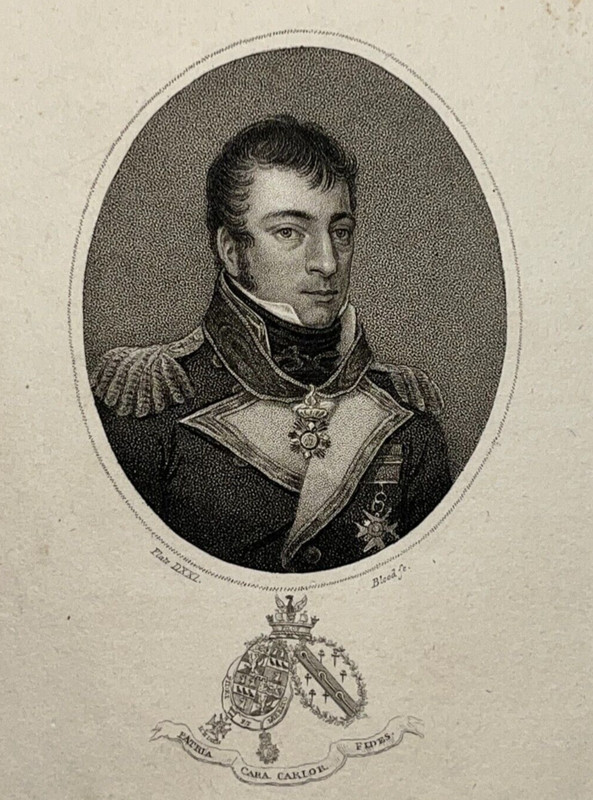 John Toup Nicolas Portrait Gravure Blood Marine 1818