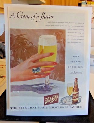 1941 Schlitz Beer and  Party Vintage Advertisement ''GEM'' of Beers