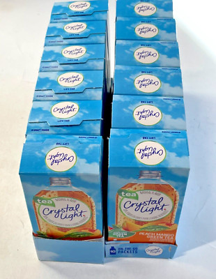 (12) Boxes Crystal Light On The Go Peach Mango