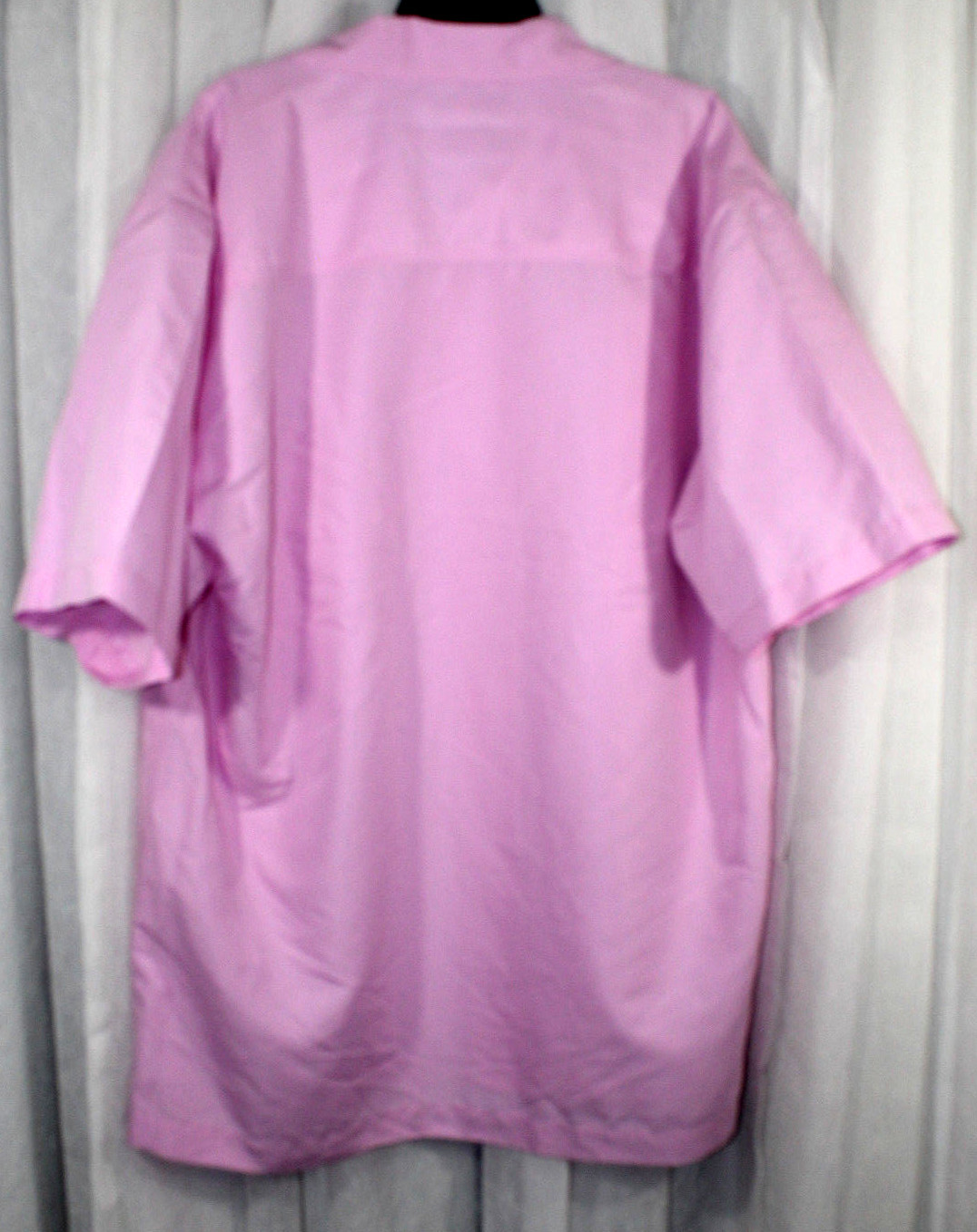 Bergati 2XL Short Sleeve Button Front Shirt Pink Pocket Casual work XXL