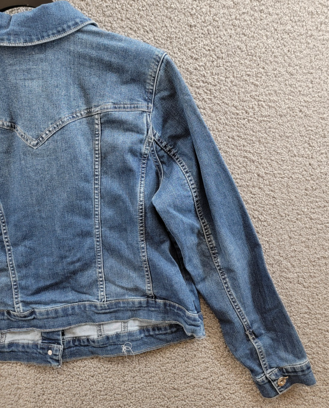 Jessica Simpson Trendy Plus Pixie Long Sleeve Denim Jacket Women's 1X Mercer - Picture 15 of 18