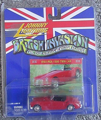 NIP 1/64 JOHNNY LIGHTNING 1960 MGA 1500 TWIN CAM WHITE BOTTOM WL BRITISH RARE!