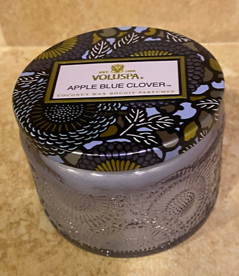 Voluspa Apple Blue Clover Jar Candle Lid Small 3.3 Oz NEW