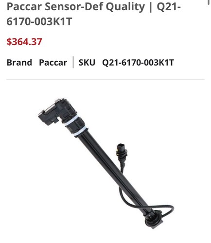 フータ Q21-6170-007K1T | Genuine Paccar® DEF Level Sensor Plus Seal