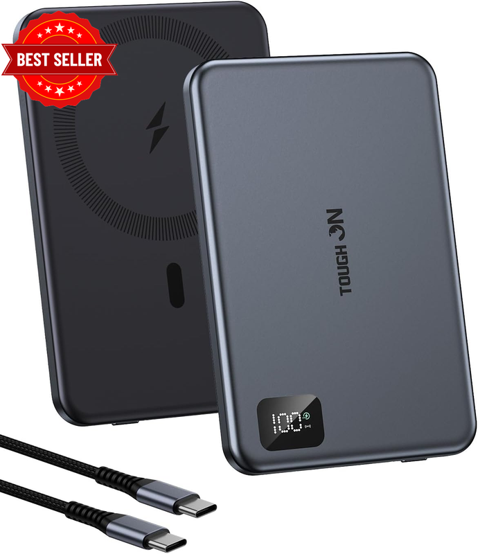 for Magsafe Power Bank 5000Mah, Ultra Slim Portable Charger | Wireless Magnetic